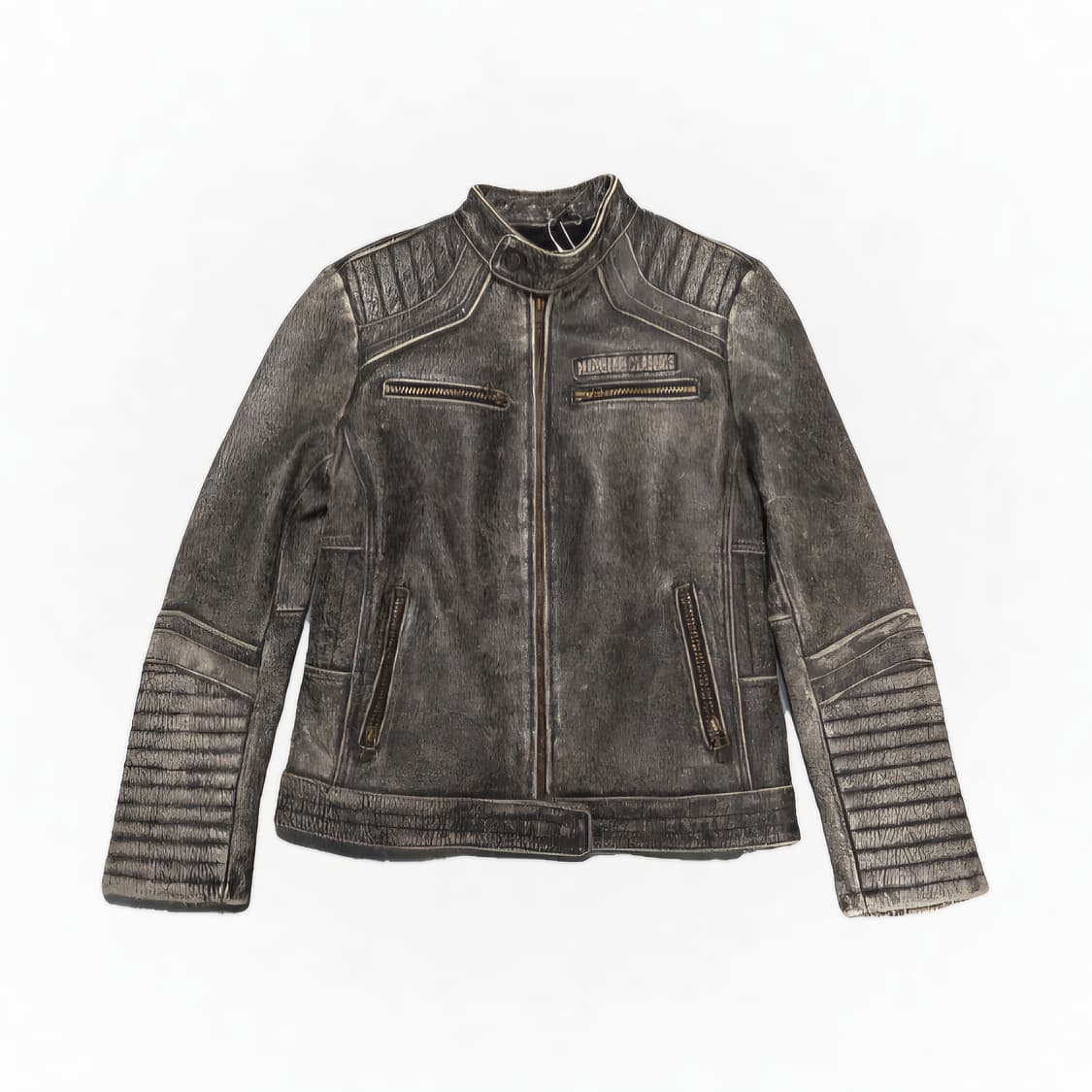 마르보보 클래식 스컬 인디언 레더 바이커 자켓 M 할인 상품이미지4