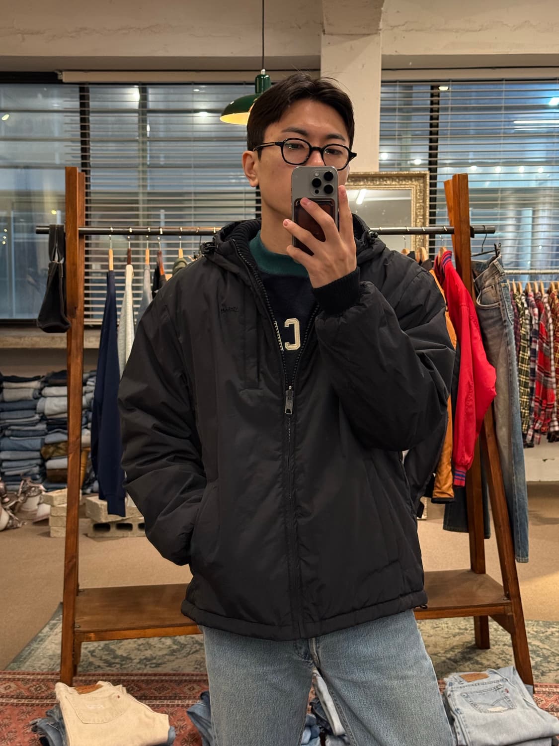 M) Schott Reversible Nylon Hood Jacket 상품이미지1