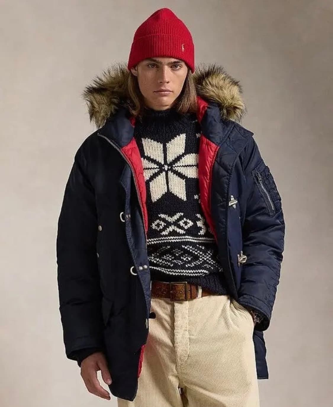 폴로 랄프로렌 코틀랜드 다운 파카 네이비 L 상품이미지2