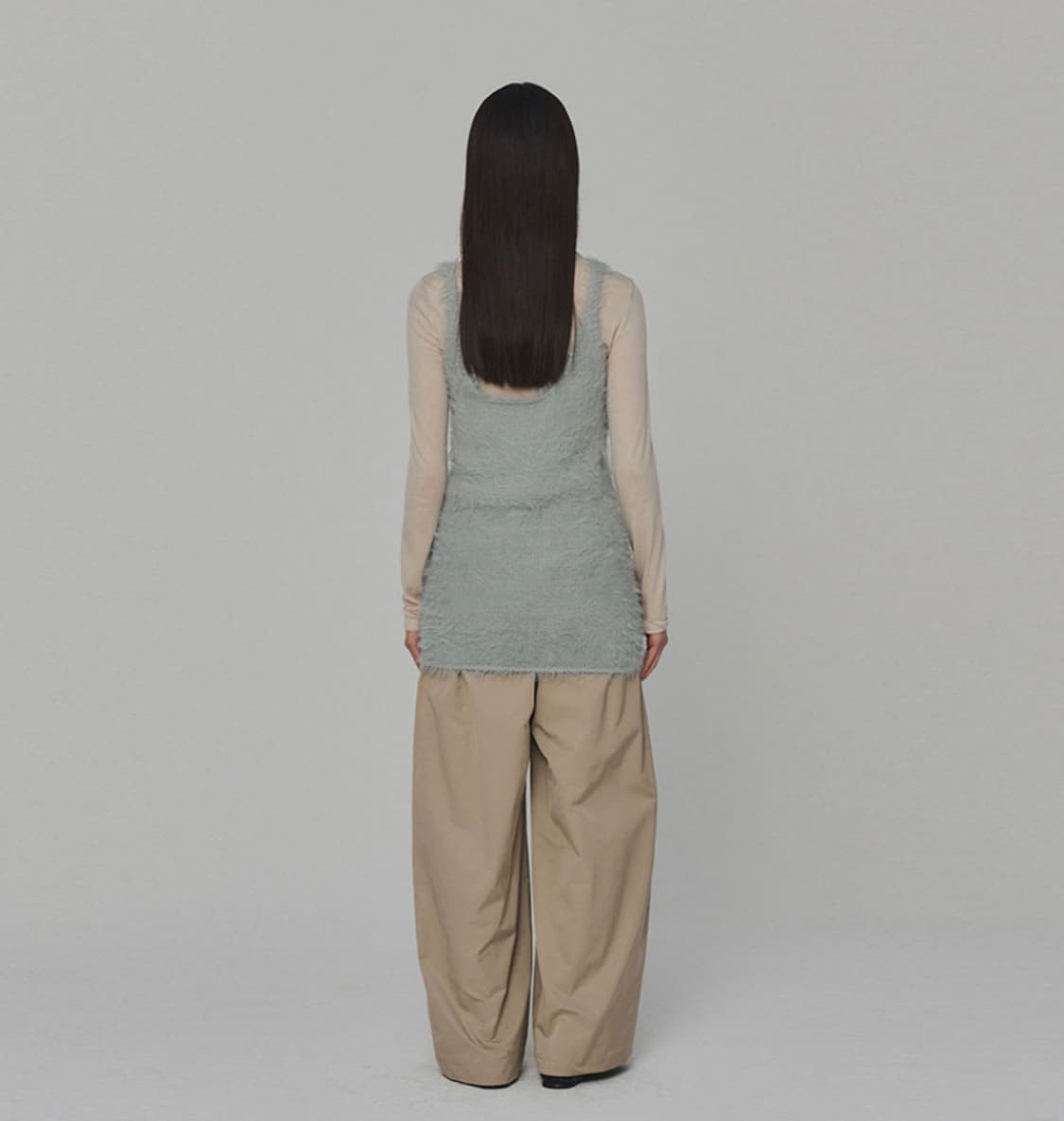 택o 아모멘토 shaggy knit dress 라이트민트 상품이미지4