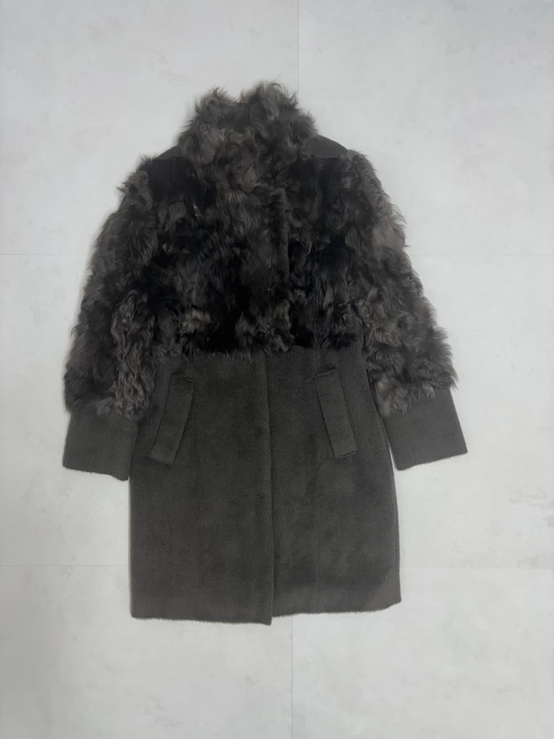 FUR MIXED WOOL HALF COAT 상품이미지8
