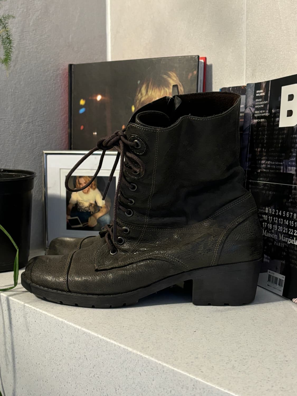 빈티지 레더 앵클부츠 상품이미지4