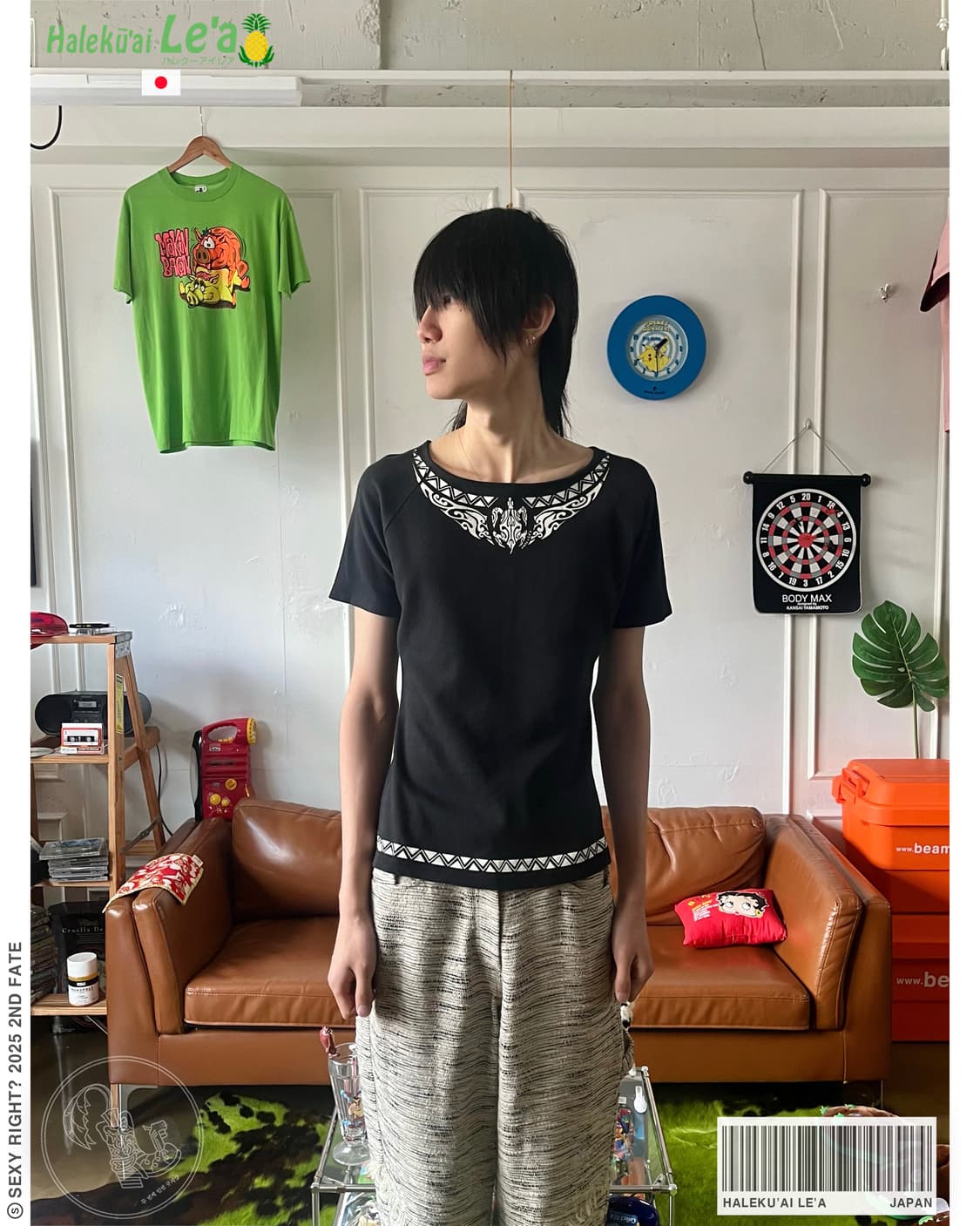 Haleku'ai Le'a Native Print 1/2 T-Shirt 상품이미지1