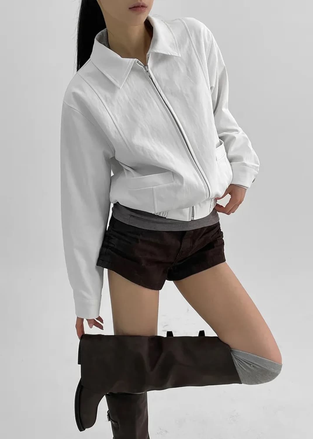 블랙업 핫크 논페이드 숏 데님팬츠 M 상품이미지1