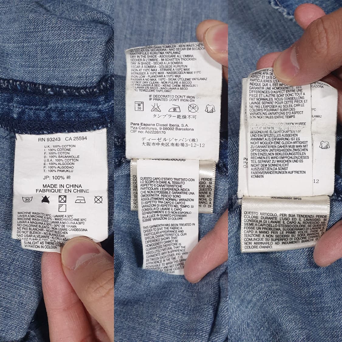 M (95) 디젤 디스트로이드 패치 투포켓 워싱 웨스턴 데님 셔츠 상품이미지8