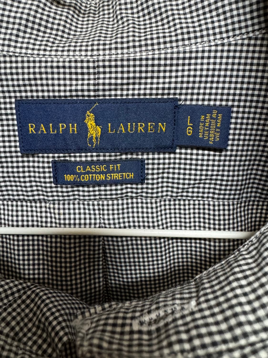 폴로 깅엄 체크 셔츠 L 상품이미지3