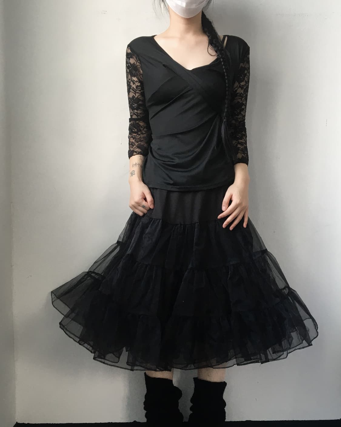 lace point slim fit sleeve 상품이미지5