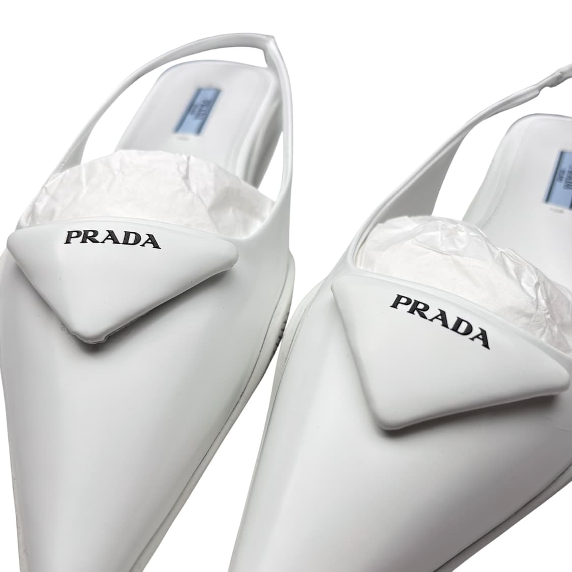 프라다 브러시드 발레리나 슬링백 삼각 로고 상품이미지4