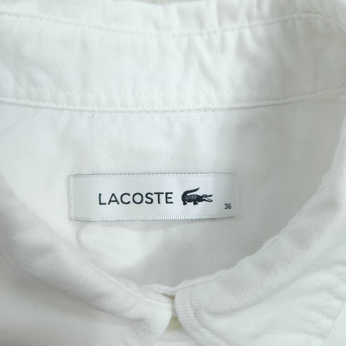 라코스테 옥스포드 화이트 셔츠 36 상품이미지5