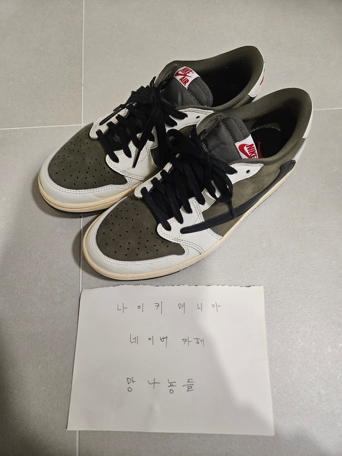 (275)조던1 스캇 로우 리버스 올리브 상품이미지1