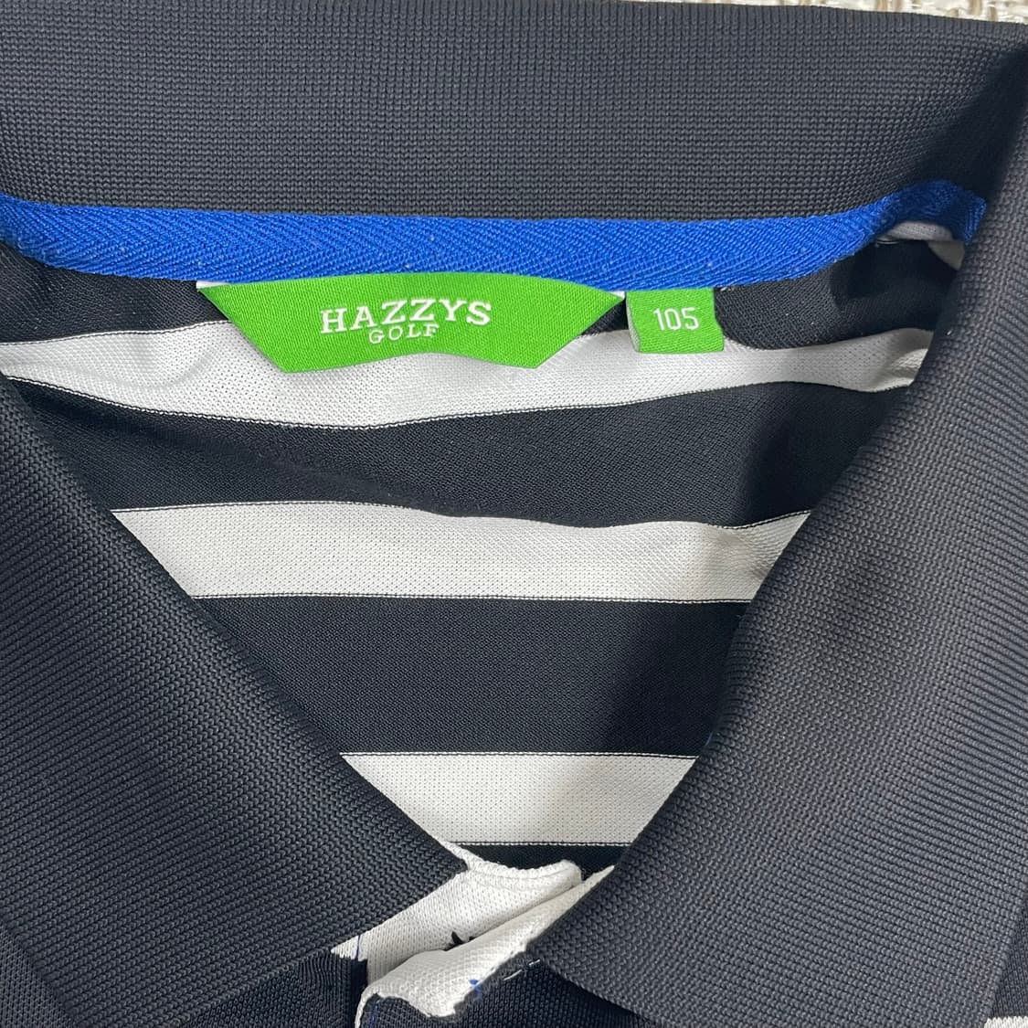 헤지스 골프 남성 105 사이즈 스트라이프 카라티 상품이미지3