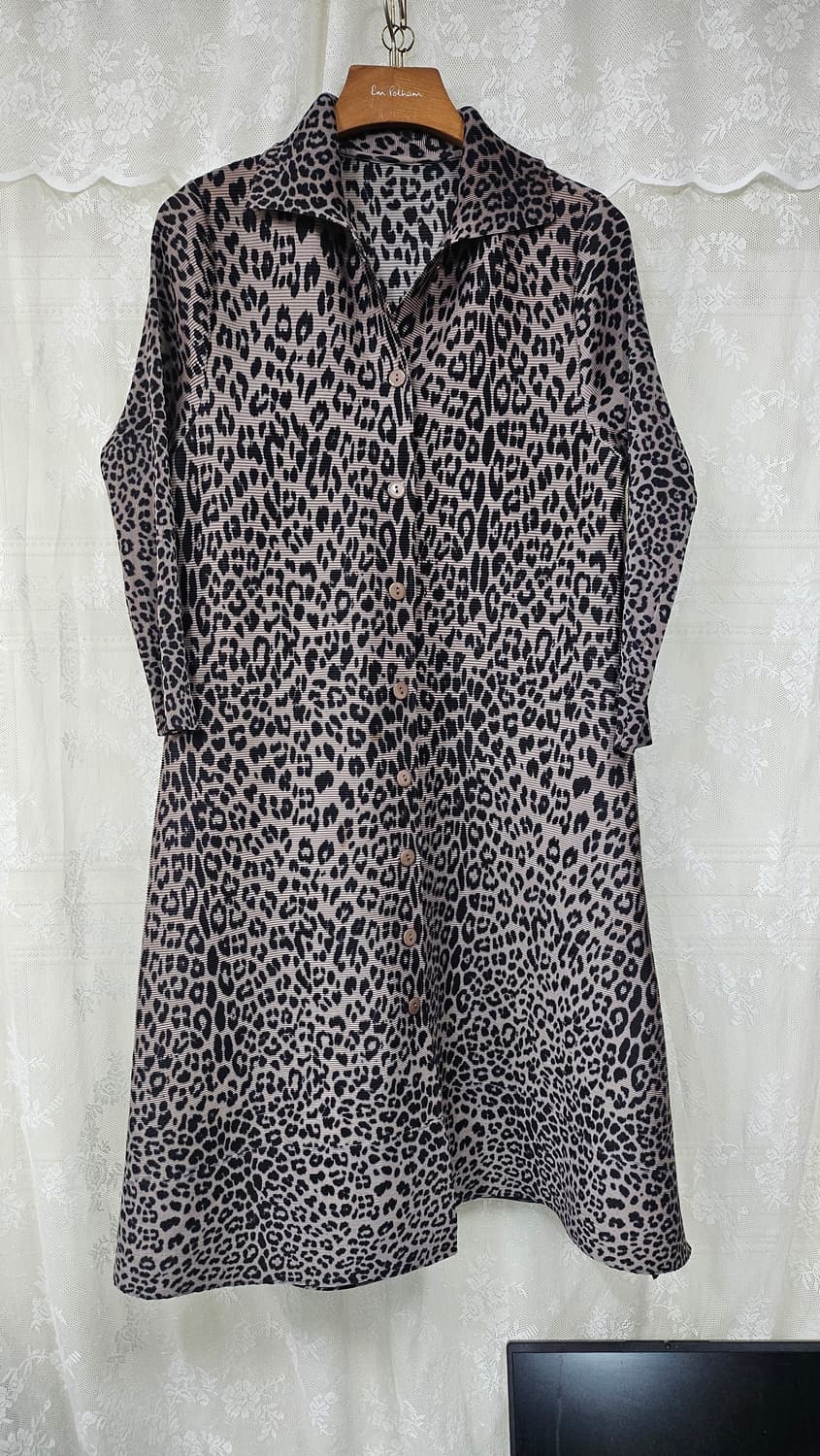 레오파드  플리츠 주름 가디건  상품이미지2