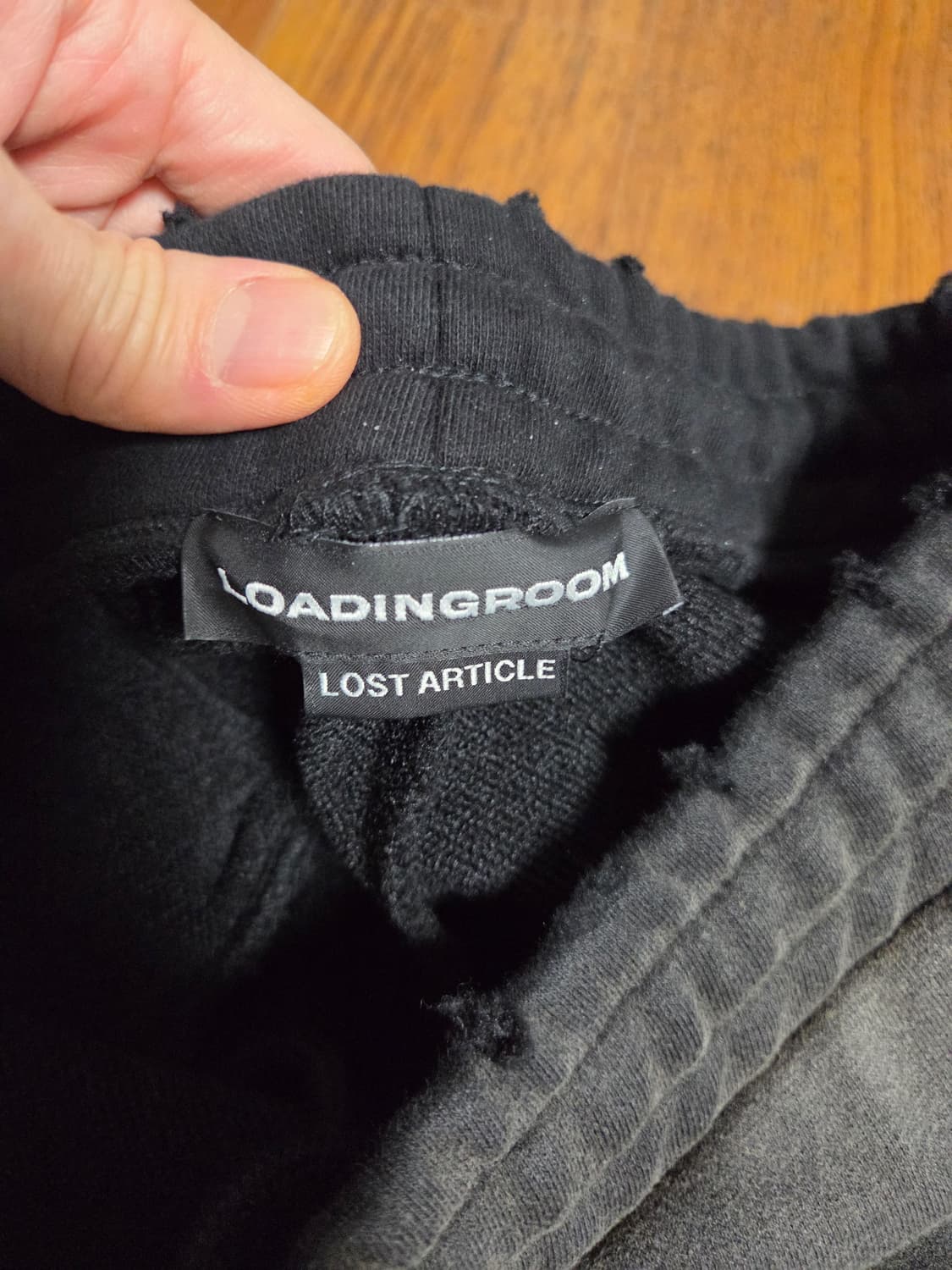 Loadingroom 빈티지 워싱 블랙 트레이닝 조거 팬츠 상품이미지3