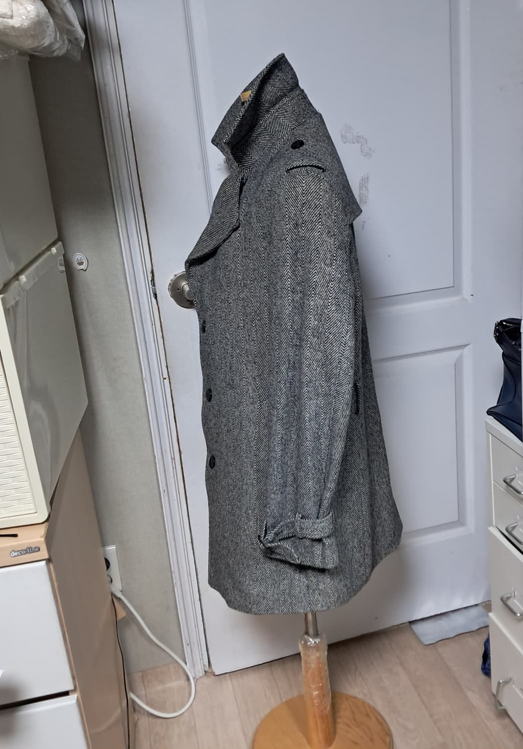 트래드클럽 남성 헤링본 모100% 코트 95 상품이미지2