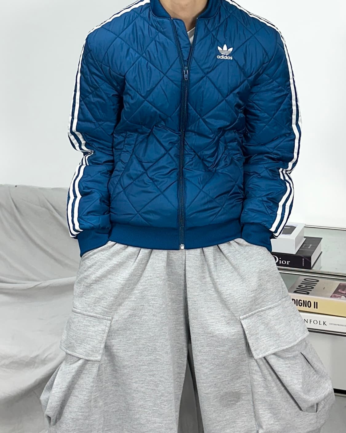 아디다스 슈퍼스타 퀄팅 경량 패딩 S 상품이미지1