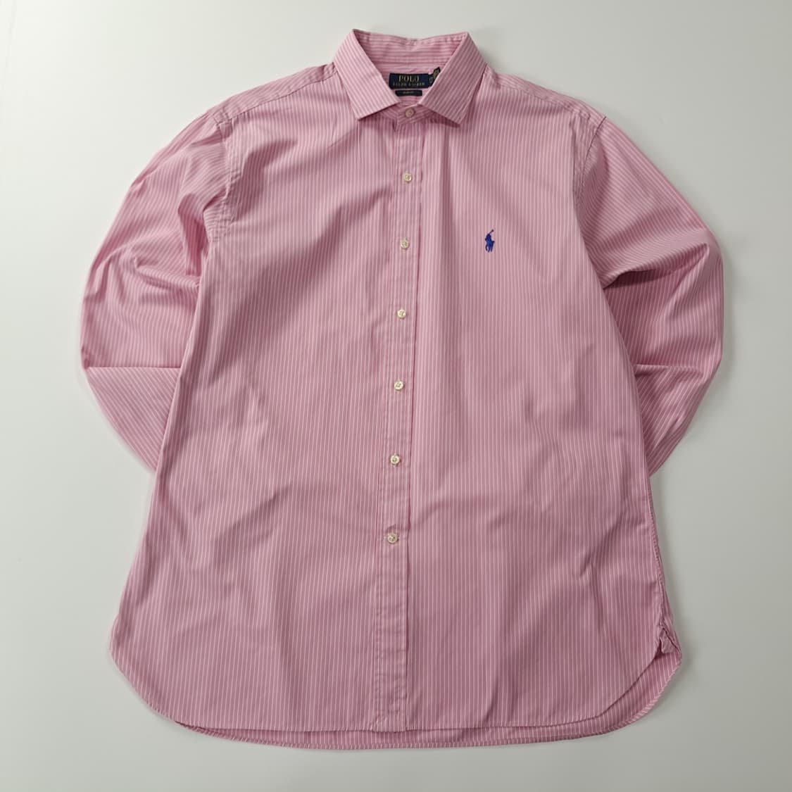 CK304 L 폴로 슬림핏 핑크 스트라이프 셔츠 남방 상품이미지1