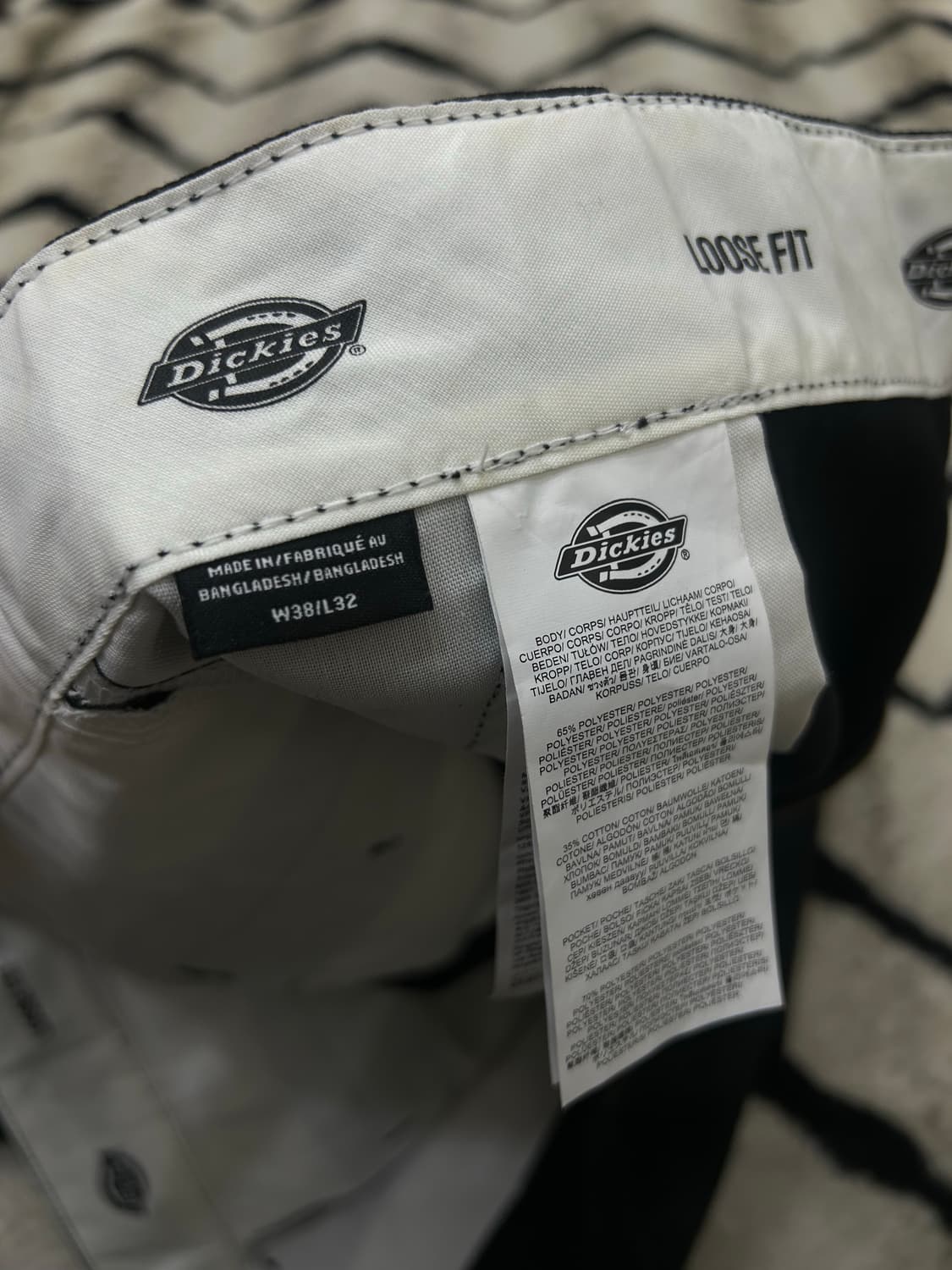 [38]디키즈 더블니 루즈핏 워크팬츠/블랙 상품이미지5