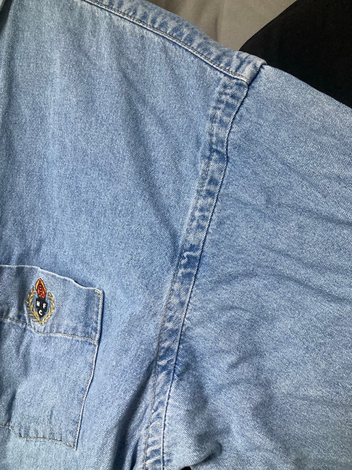 헤리티지플로스 크레스트 데님셔츠 / 라이트 인디고 M 상품이미지4