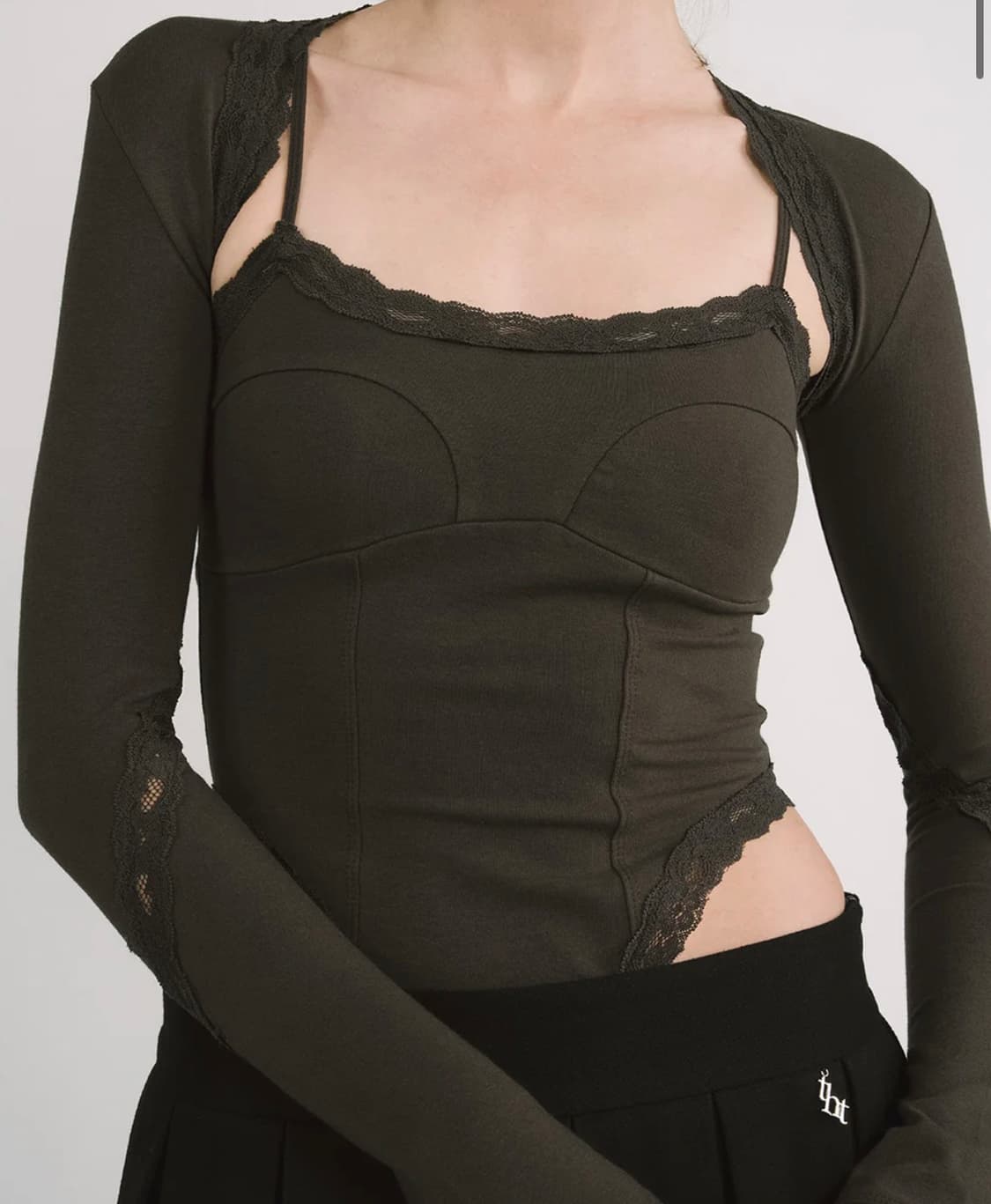 [s]Threetimes evelyn bolero, lace top 상품이미지1