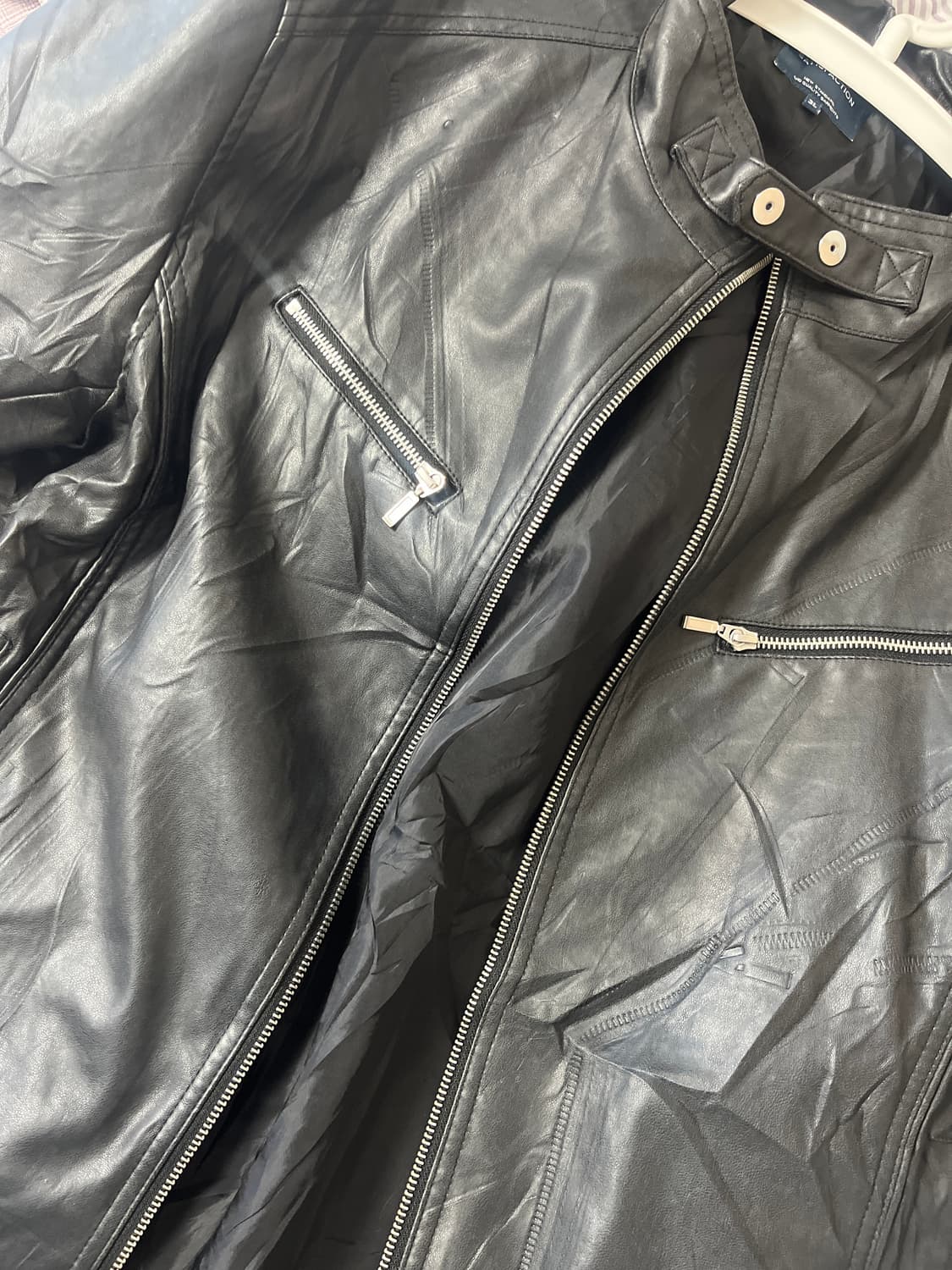Japanese-vintagw fake leather jacket 상품이미지3