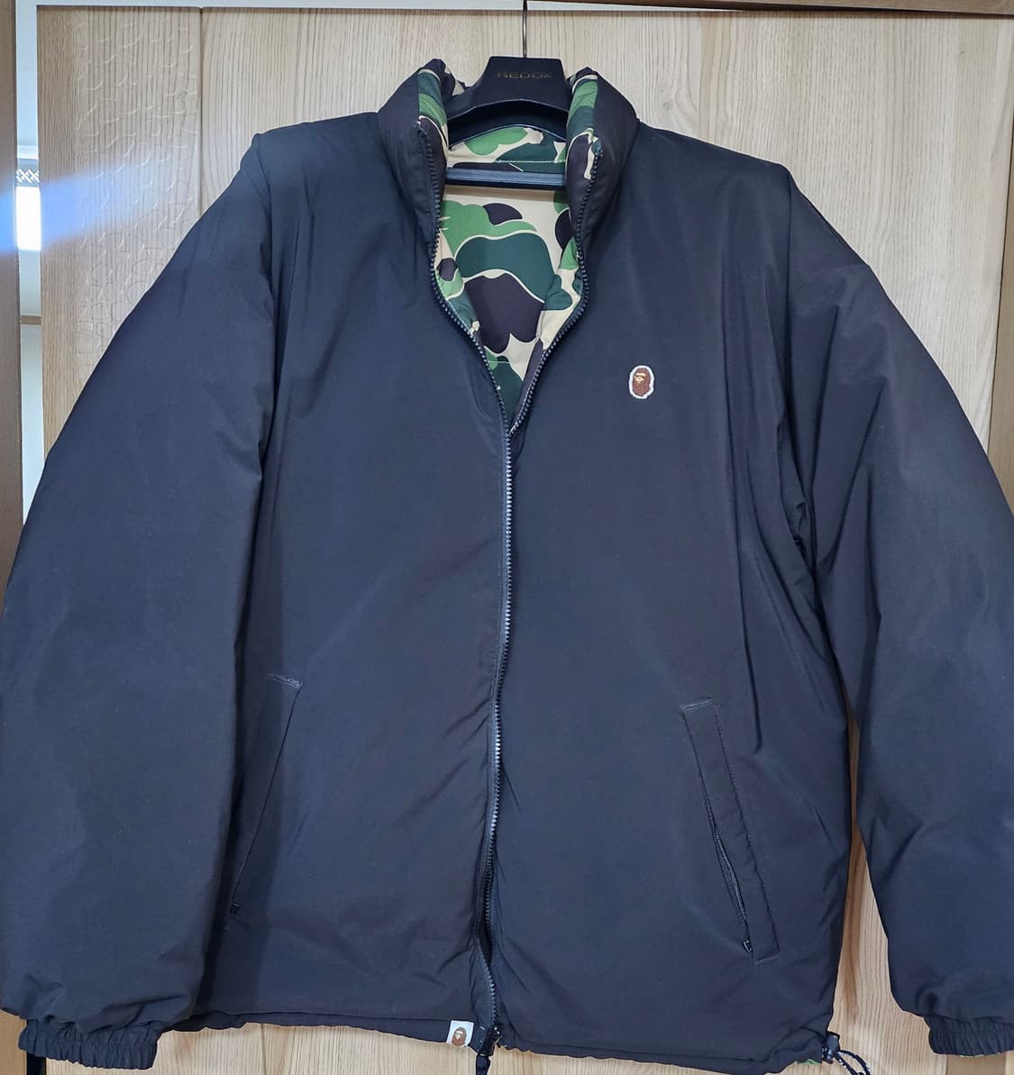 베이프 리버시블 카모 다운 패딩 검녹 2XL 상품이미지3