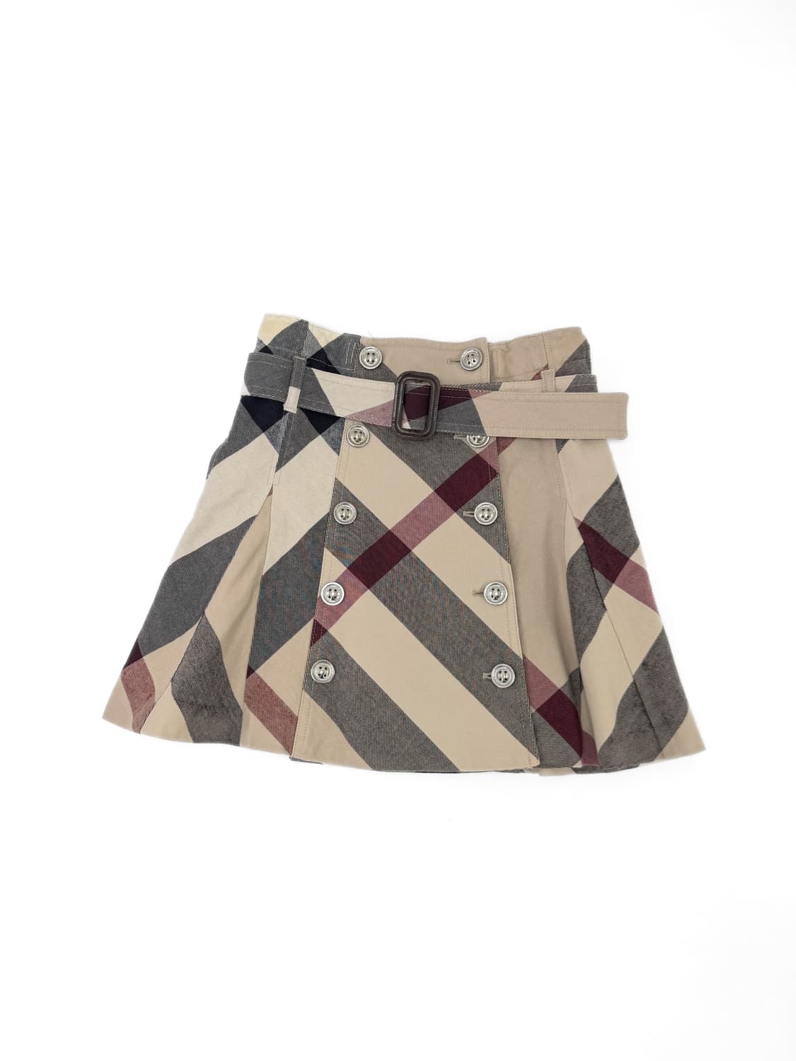 버버리 키즈 체크 플리츠 스커트 상품이미지1