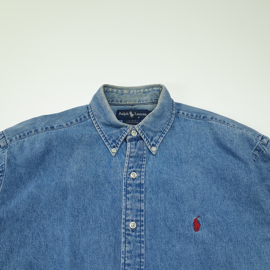 CL893 M 폴로 90s 레드포니 클래식 데님셔츠 남방 상품이미지2