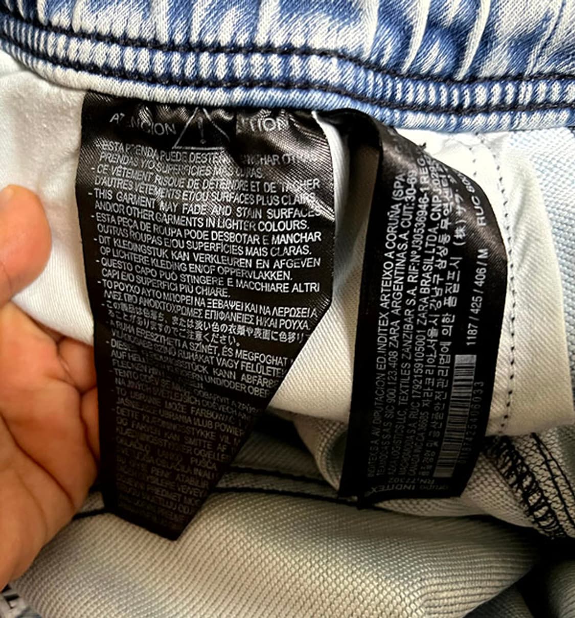 ZARA 자라 남자 밴딩 반바지 쭈리 캐주얼 연청 L 32 상품이미지4