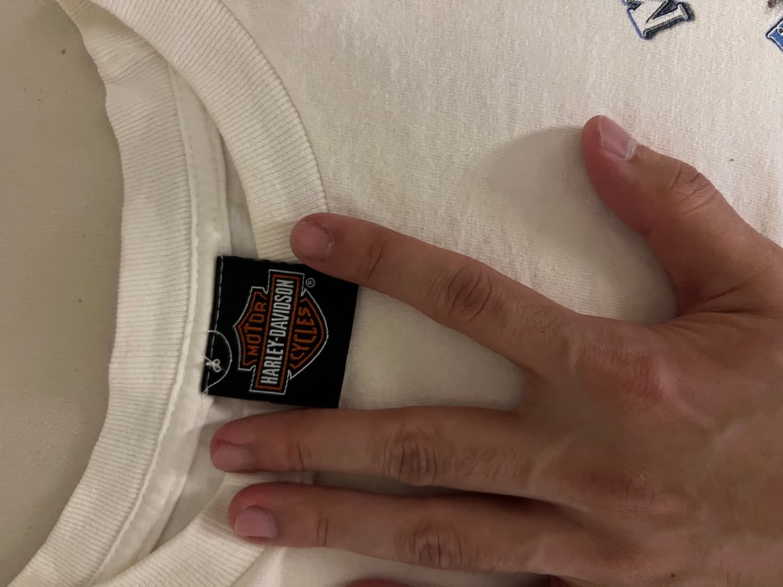 90 할리데이비슨 MILE HIGH 롱슬리브 XL 화이트 상품이미지3