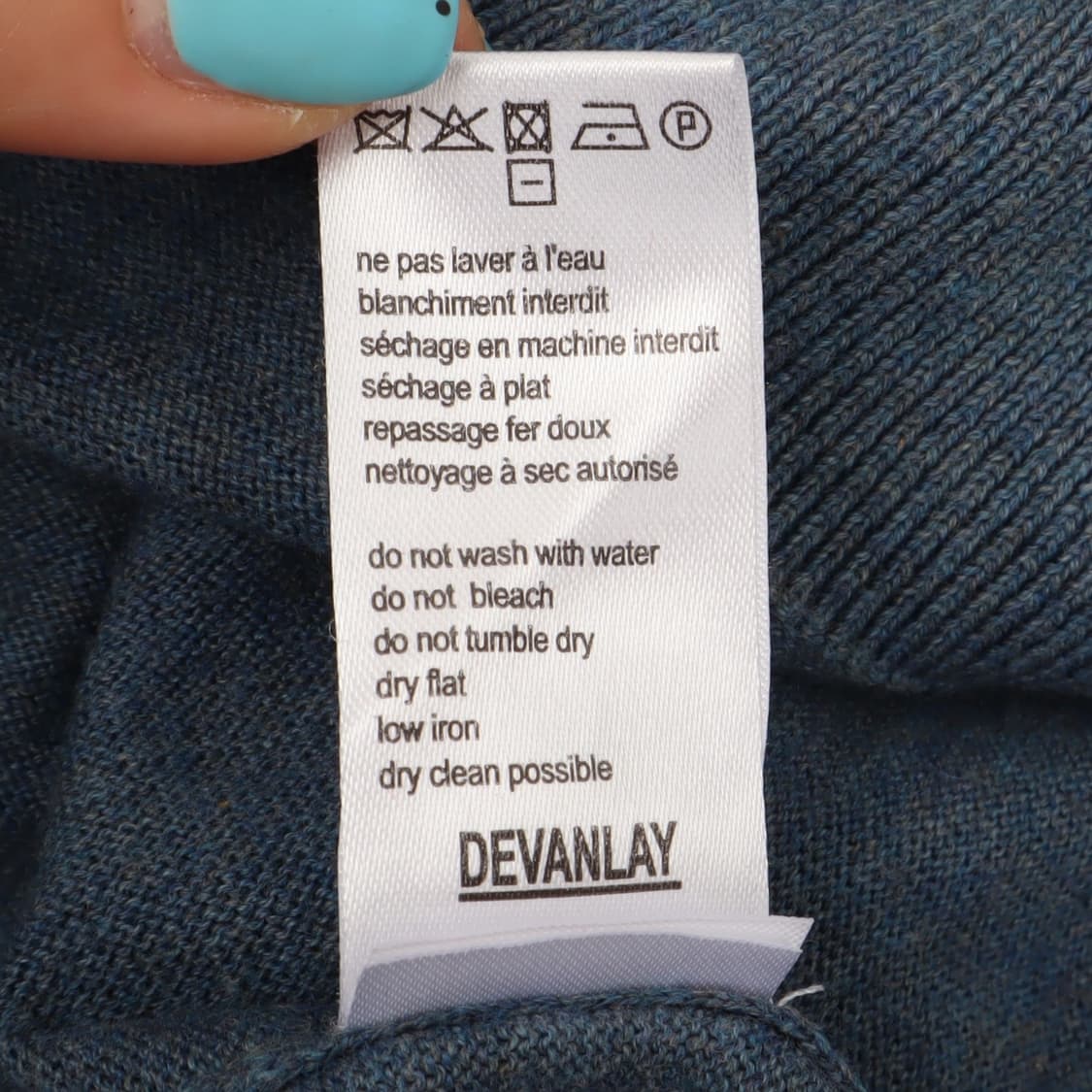 라코스테 블루 엘보우 패치 코튼 캐시미어 니트 상품이미지10