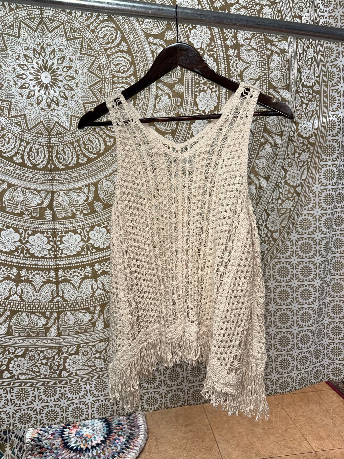 빈티지 모리 그물 니트조끼 베스트  상품이미지2