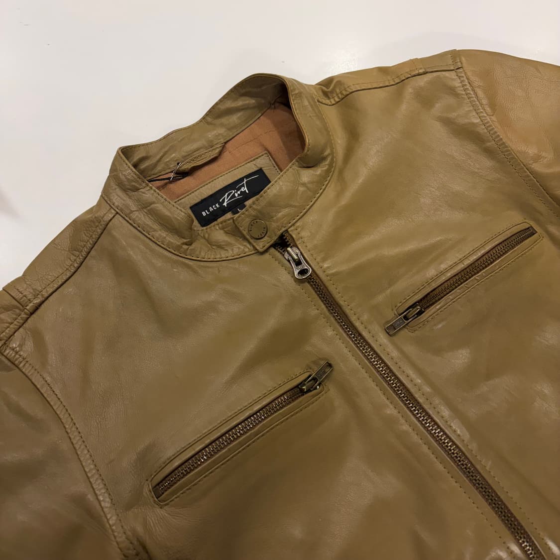 [L] 블랙리벳 BLACK RIVET 가죽 라이더 레더 자켓 B941 상품이미지3