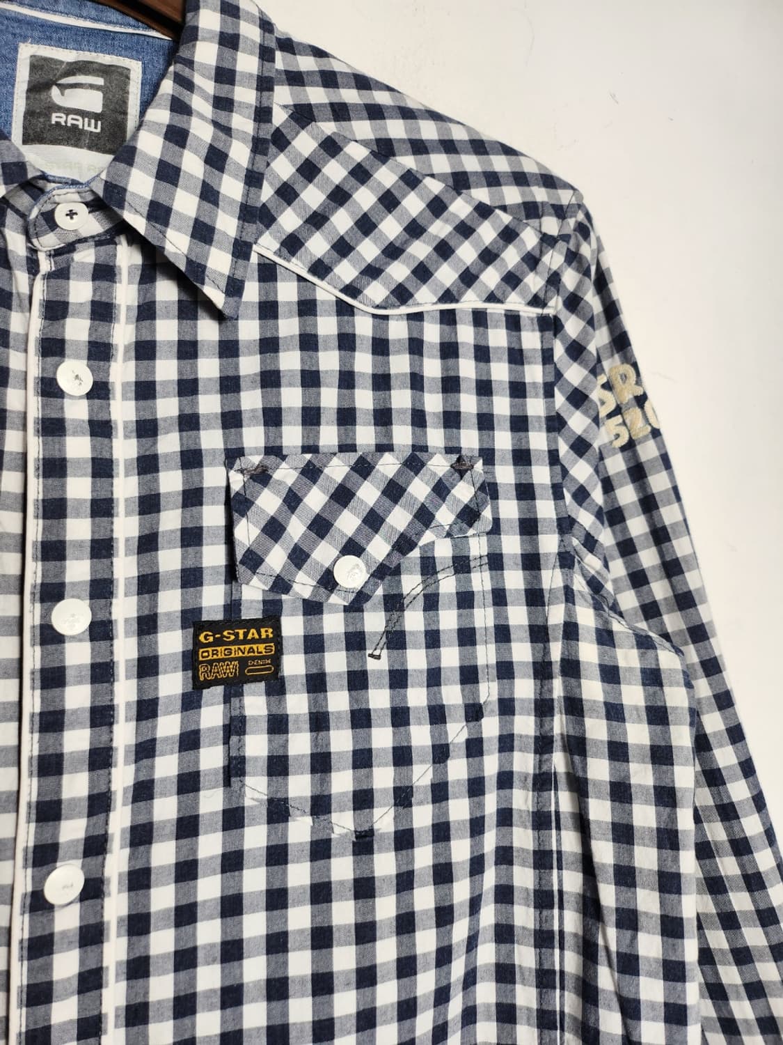 L G-Star RAW 스탁턴 파이핑 깅엄체크 셔츠 상품이미지4
