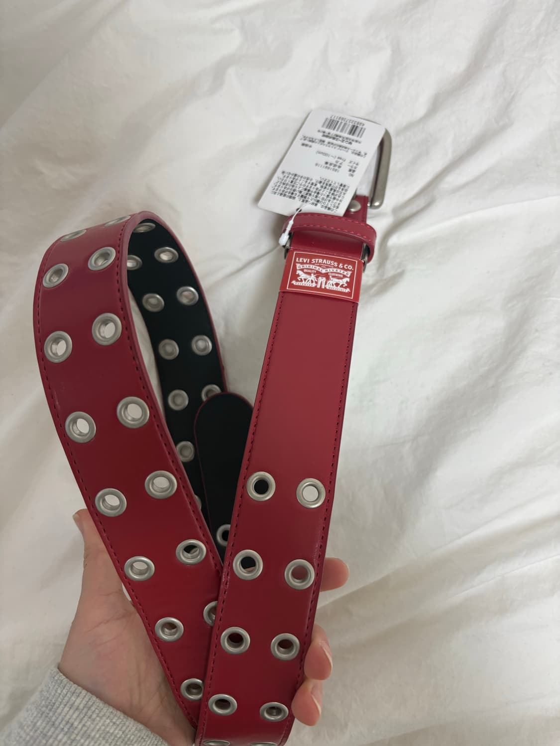 리바이스 double pin belt (red) 상품이미지1