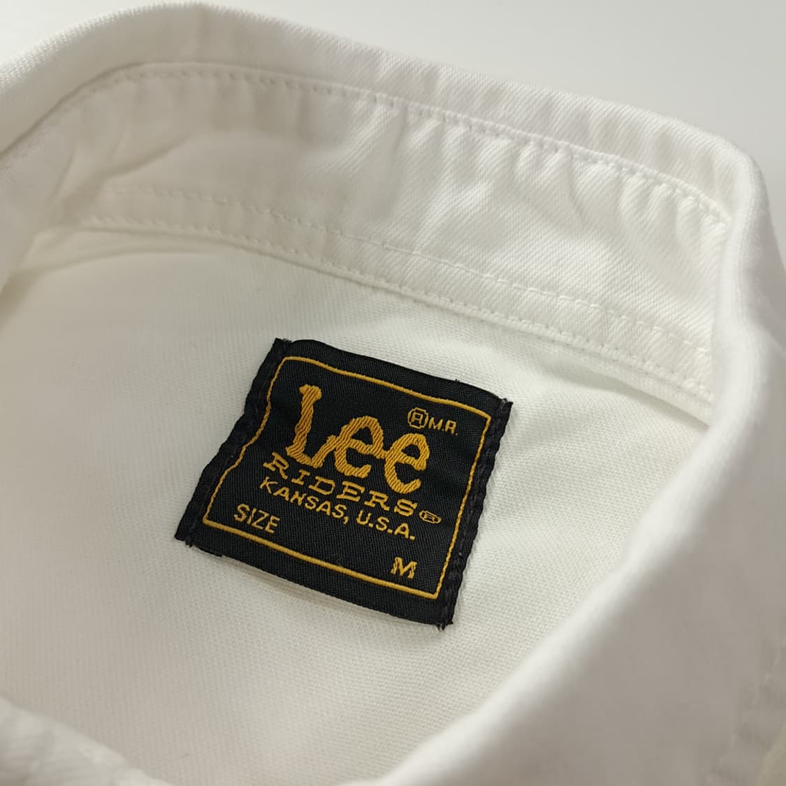 CK163 XL 리 90s 화이트 웨스턴 데님셔츠 남방 상품이미지3