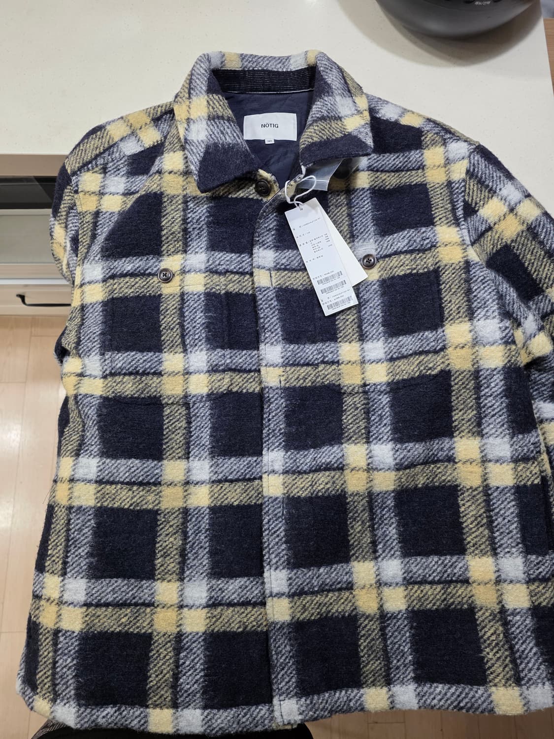 노티그 울혼방 체크 플란넬 자켓(셔켓) 상품이미지5