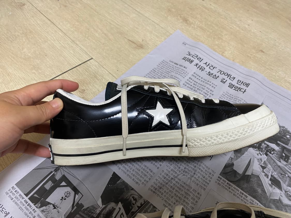 [CONVERSE] 컨버스 원스타 OX 유광 블랙 265 상품이미지6