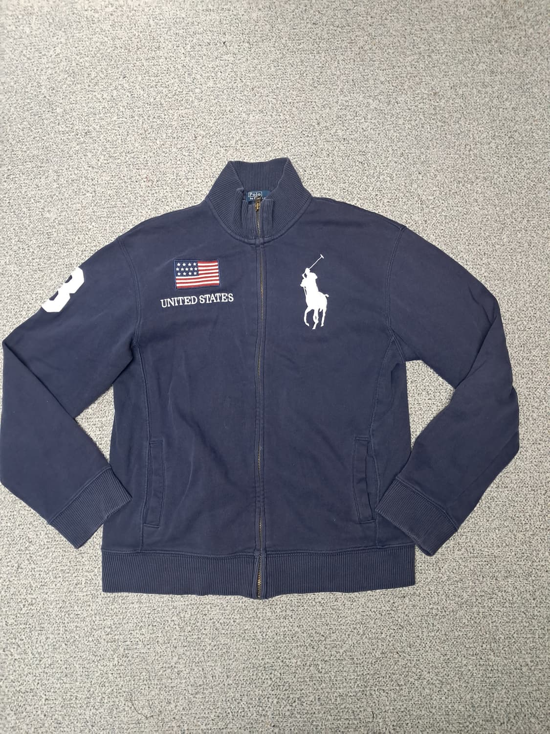 폴로 빅포니성조기 네이비 집업 상품이미지1