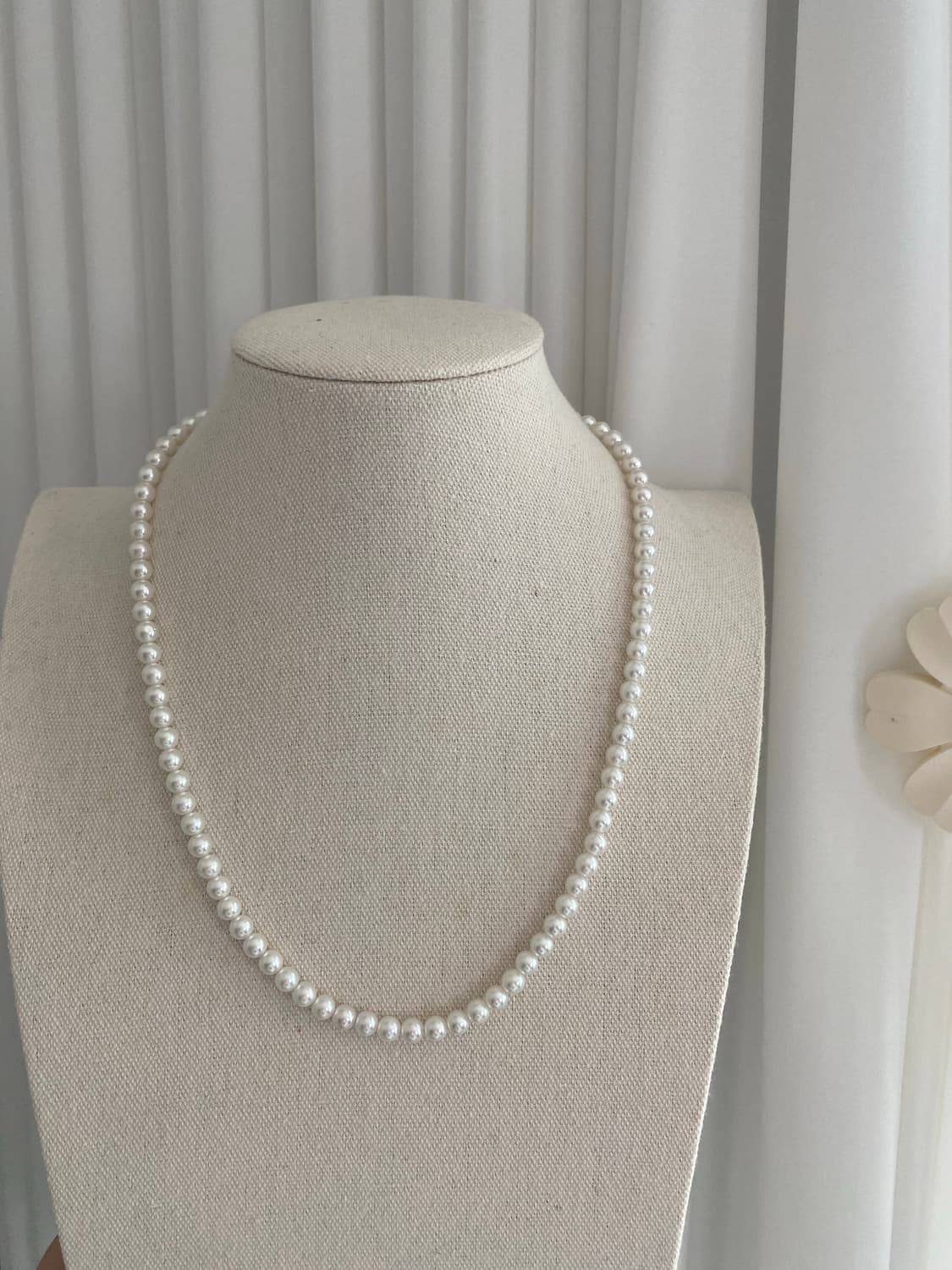 화이트 모조진주 목걸이 y2k 페어리 키치 상품이미지2