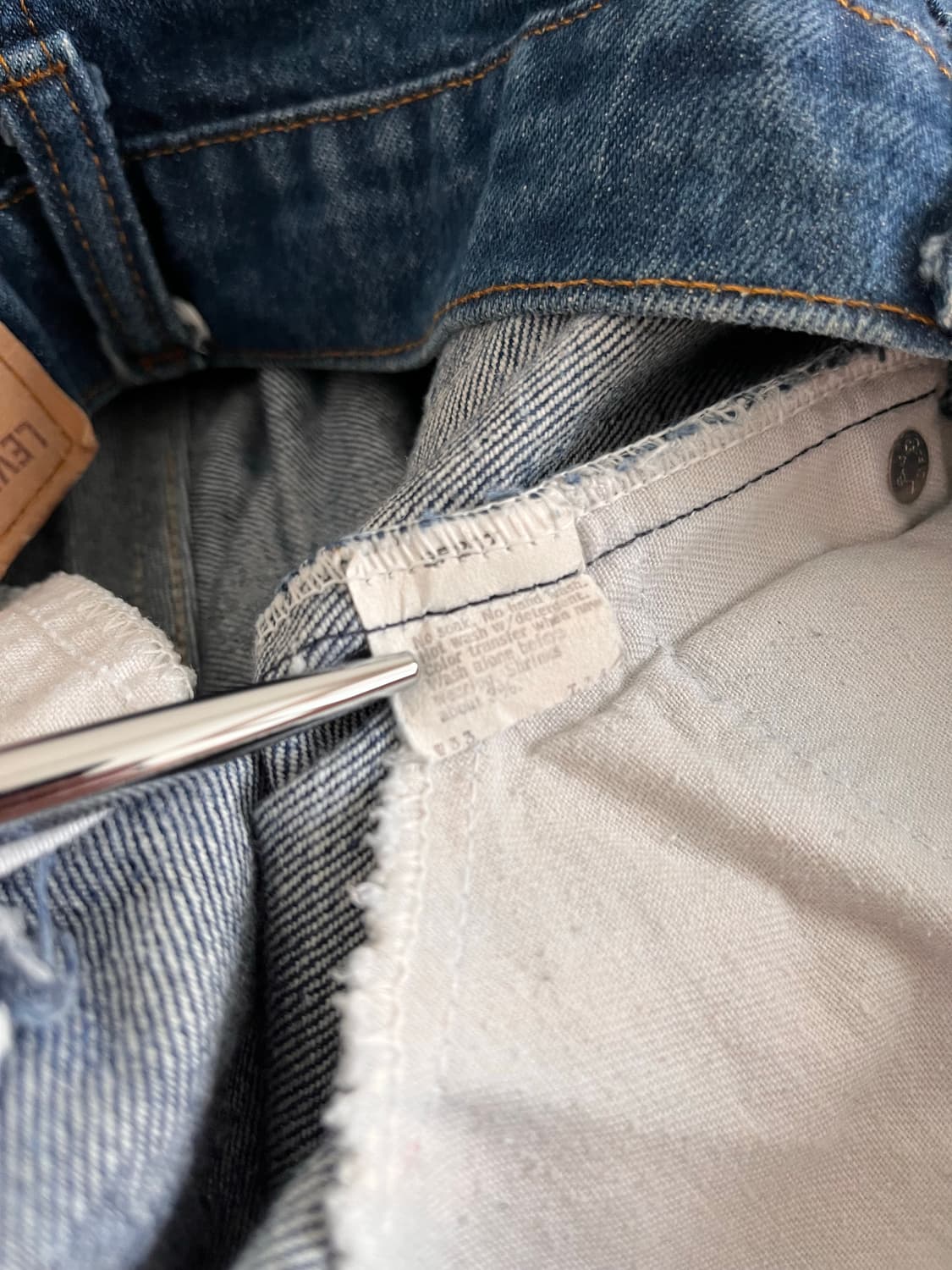 [33X34] 82년도 리바이스 505 진청 오렌지탭 상품이미지5