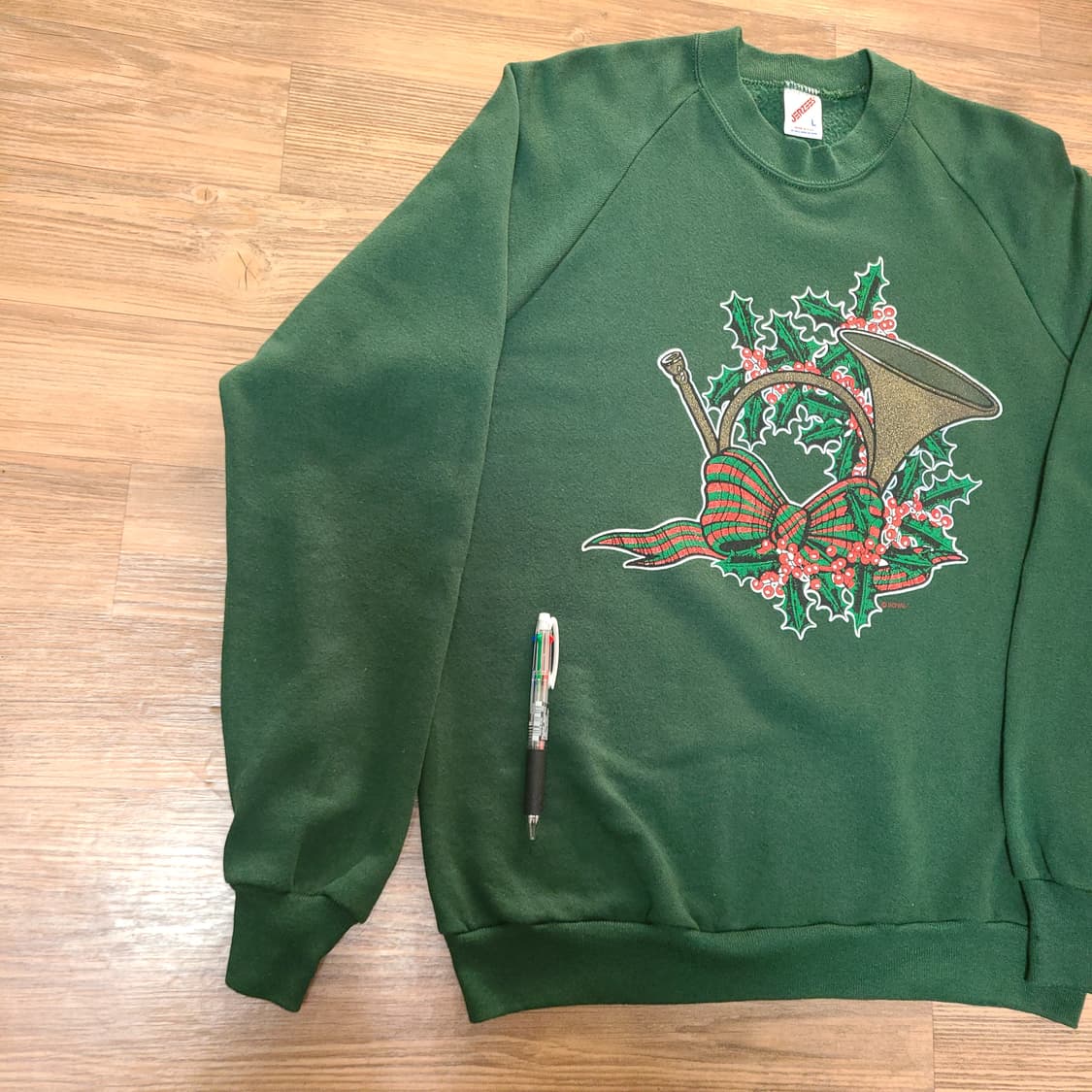 80s USA 빈티지 jerzees 나그랑 카키 스웻셔츠 긴팔 맨투맨 상품이미지9