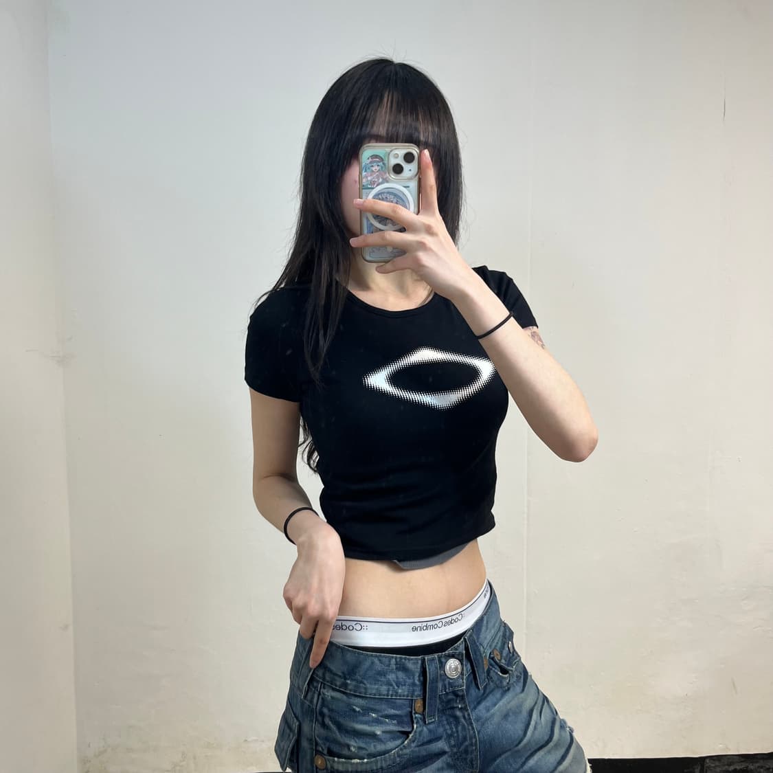 MISCHIEF black rhombus crop tee 상품이미지5