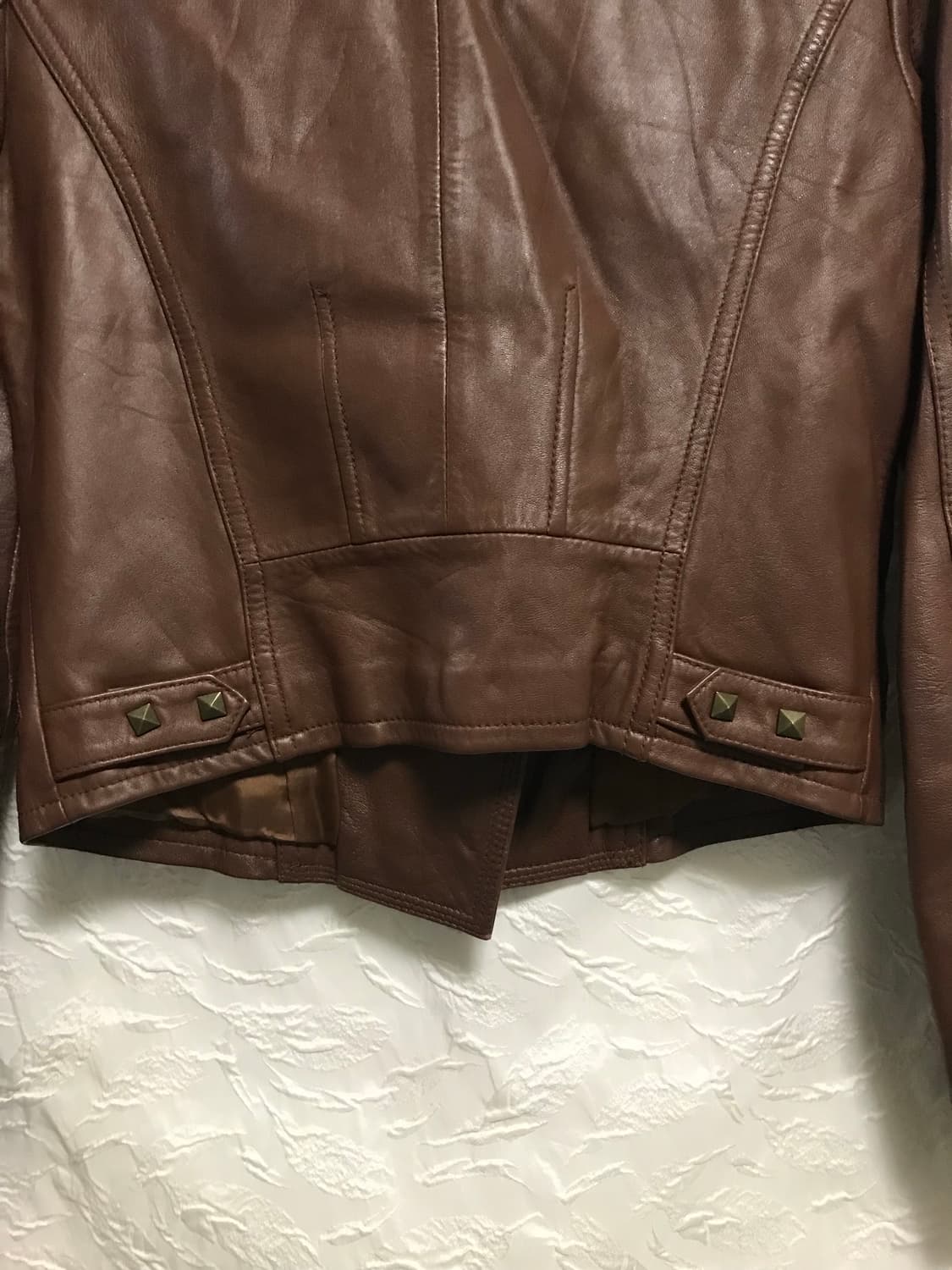 빈티지 쉽스킨 양가죽 스터드 리얼 레더 자켓 상품이미지9