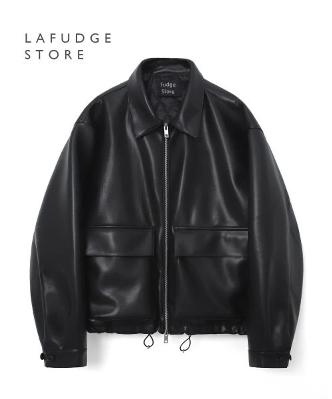 라퍼지스토어 레더 포켓 블루종 블랙 S 상품이미지1