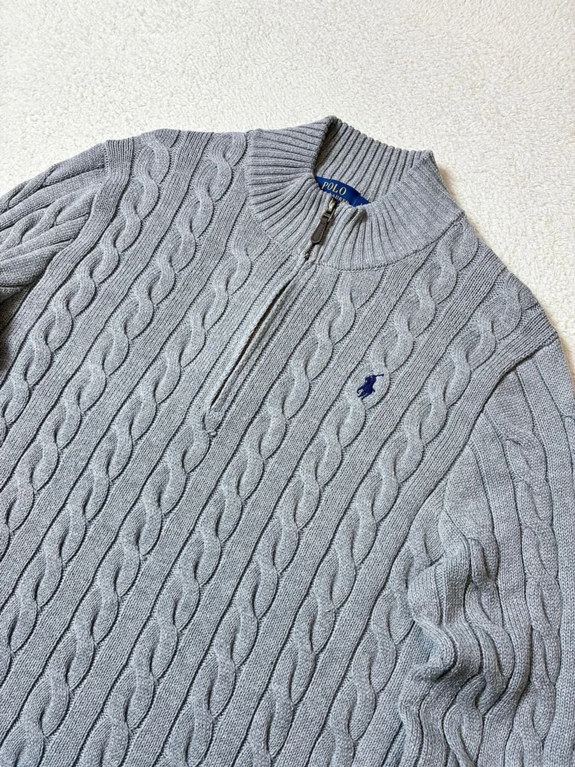 폴로 랄프로렌 신형 큐알 하프 집 케이블 니트 PN7384 상품이미지2