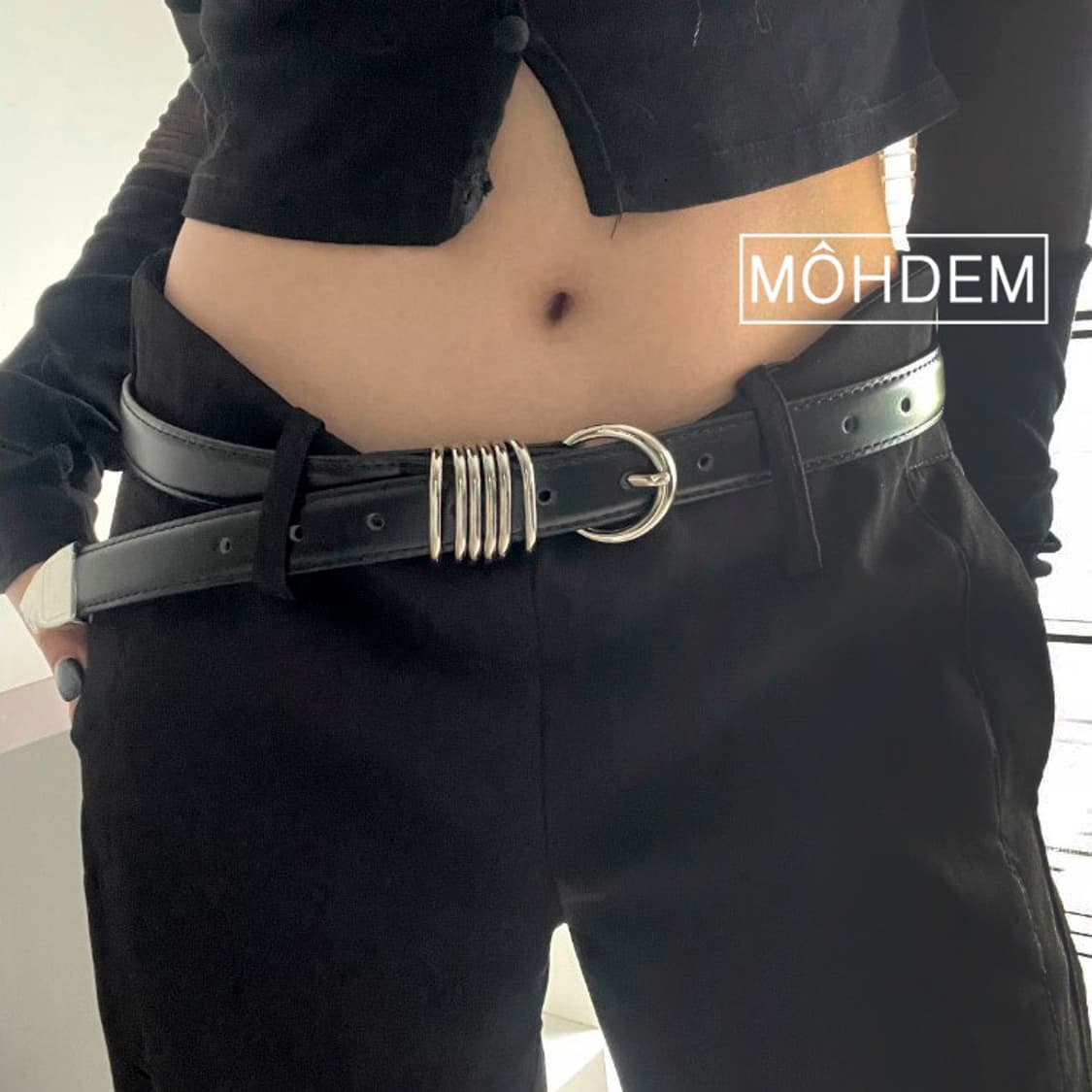 [Unisex]투머치 링 웨스턴 가죽벨트 상품이미지1