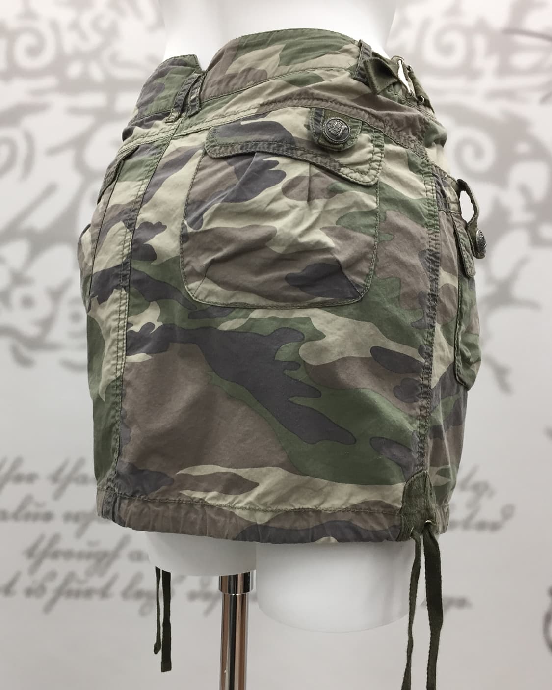 Y2K camo short skirt 상품이미지3