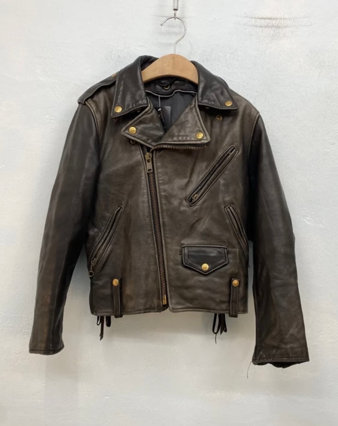[1581]Schott black leather jacket 상품이미지4