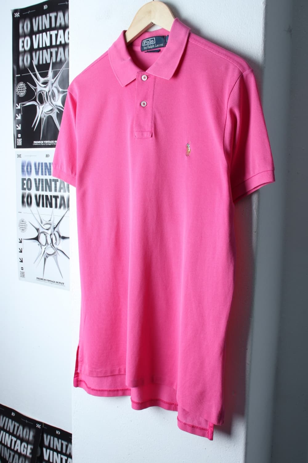 (L-XL) 폴로 랄프로렌 반팔 카라 티셔츠 핑크 무지-H30672 상품이미지1