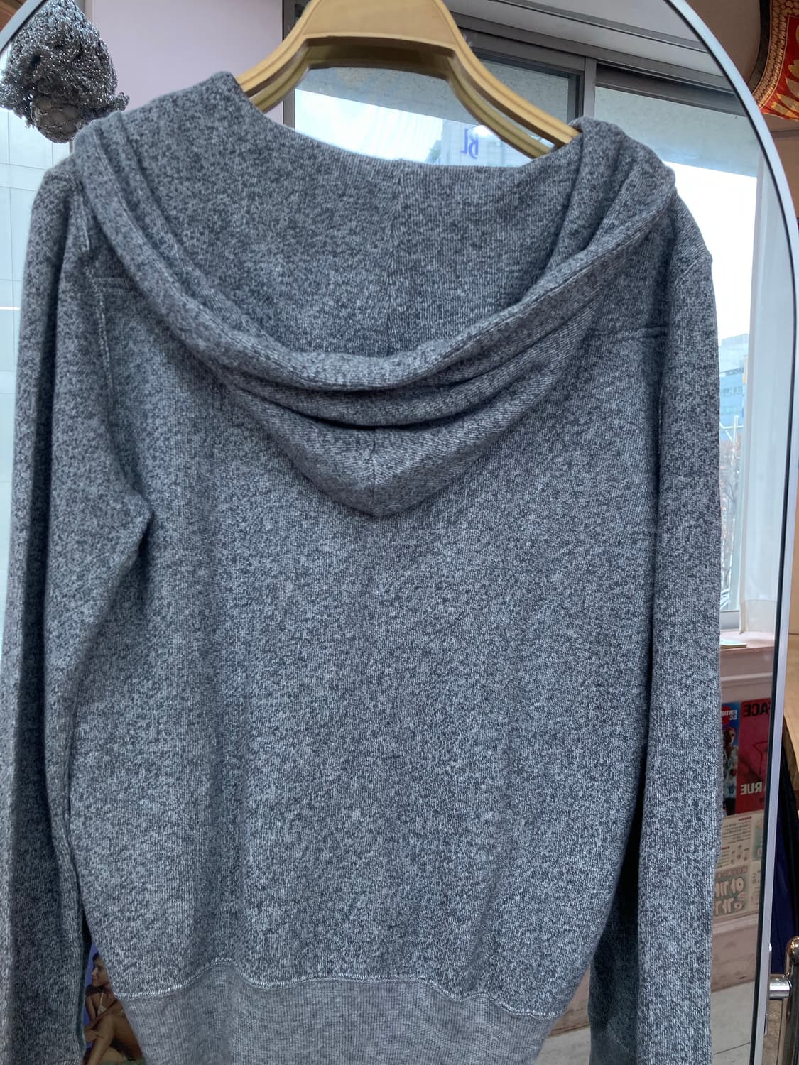 빈티지 그레이 쮸리 후드집업 상품이미지5